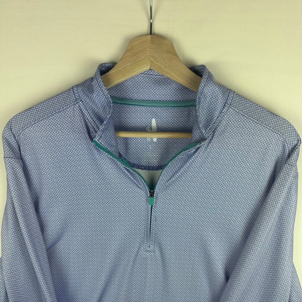 Johnnie O Men's Size L Quarter Zip Long Sleeve All over Print